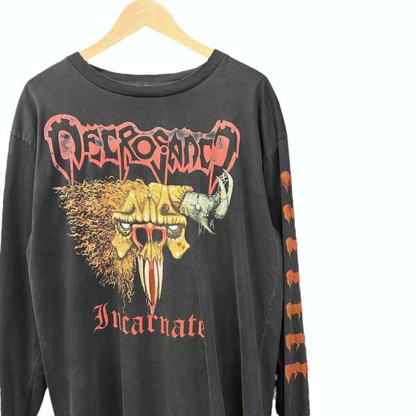 00s ビンテージ Bathory 両面プリント バンド Tシャツ 長袖 XLサイズ位 ブラック 2000年代 ロックT ロンT y2k