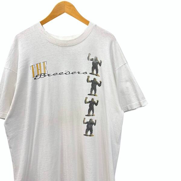 90s ビンテージ The Breeders 両面プリント バンド Tシャツ XLサイズ ホワイト USA製 90年代 ブリーダーズ ロックT バンT
