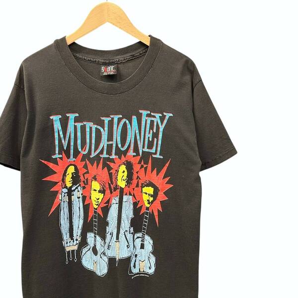 90s ビンテージ mudhoney プリント バンド Tシャツ Lサイズ ブラック USA製 90年代 マッドハニー ロックT バンT