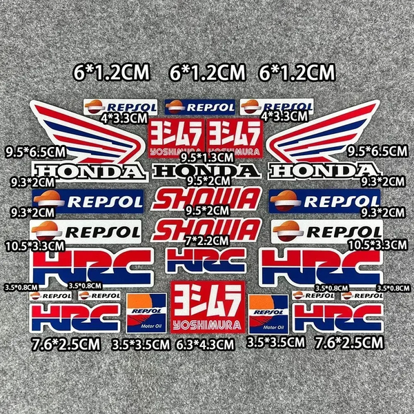 ●送料無料●HONDA●ホンダ HRC ヨシムラ 大判ステッカー ロゴ ウィング デカール 反射 防水 カッティングステッカー 1シート分 B