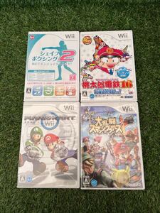 任天堂 Nintendo Wii ゲームソフト シェイクボクシング2、桃太郎鉄道16、マリオカート、大乱闘スマッシュブラザーズX 動作未確認 現状品