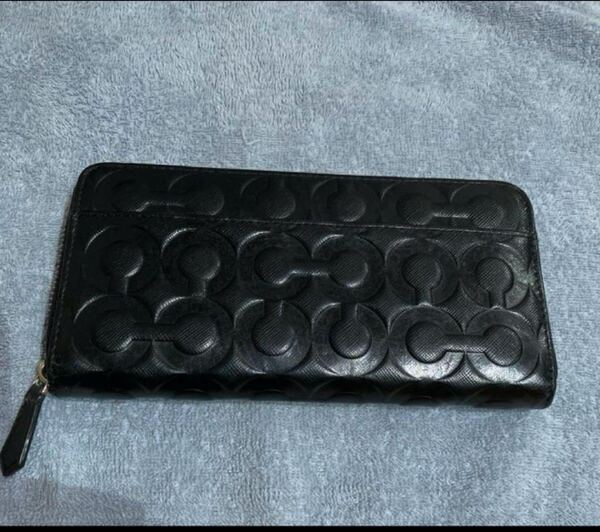 COACH 長財布 シグネチャー アコーディオンラウンドジップウォレット財布