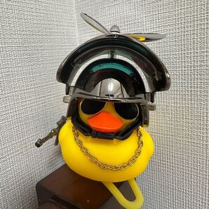 ユニークなプロペラ付きアヒル隊長マスコット ミリタリーカスタム風