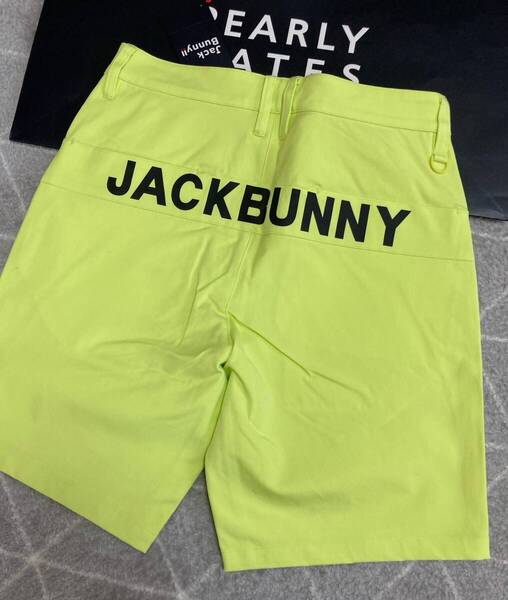 新品 パーリーゲイツ ジャックバニー 2WAYストレッチショートパンツ(6)サイズLL/ライム PEARLY GATES JACK BUNNY