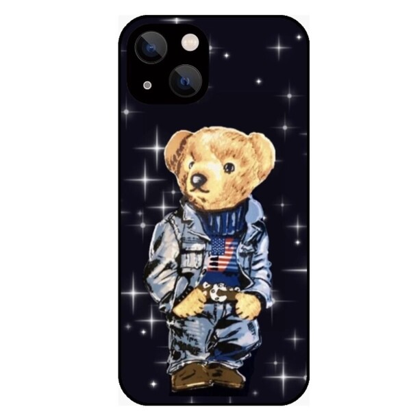 激かわ 新品 アイホンケース ベア クマ スマホiPhone13promax 13プロマックス カメラ全面保護 強化ガラス 手触り抜群 スマホケース 光沢