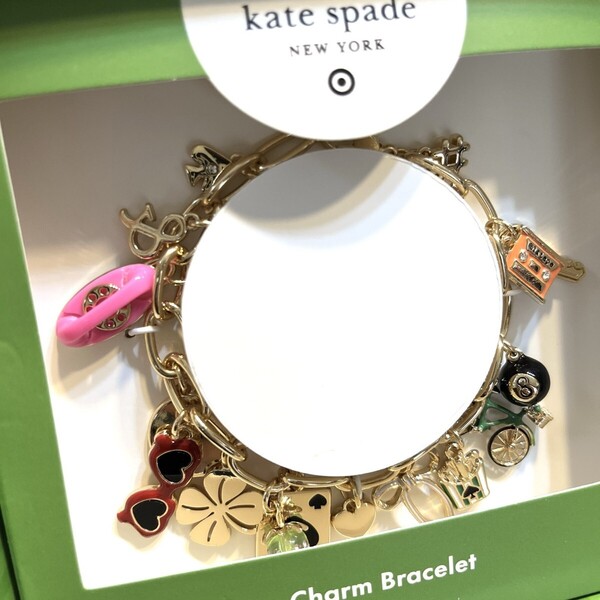 ケイトスペード ターゲット Target katespade コラボ ★ブレスレット スワロフスキー ゴールド ブランド 新品 激カワ 不思議の国のアリス