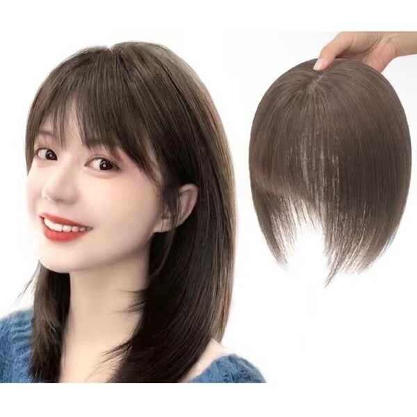 部分ウィッグ ポイント ウィッグ ヘアピース かつら 白髪隠し 薄毛対策 トップカバー ブラウン ブラック ボリュームアップ ワンタッチ