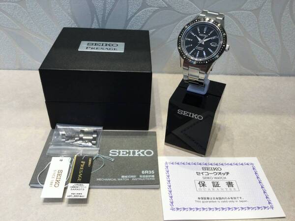 【美品】SEIKO PRESAGE プレサージュ メンズ 自動巻 1964本限定 シリアルNoあり SARX073 説明書 保証書 駒あり☆美品