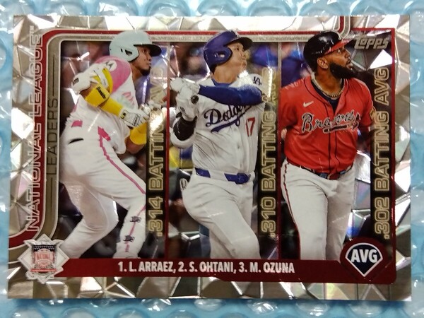 送料込即決 2025 Topps Series 1 Diamante Foil #347 League Leaders Shohei Ohtani… 大谷翔平 ディアマンテフォイル ハンガーボックス