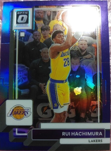 送込即決 2022-23 Panini Donruss Optic Purple Prizm #170 Rui Hachimura 八村塁 ファーストレイカーユニ パープルプリズム カラーマッチ