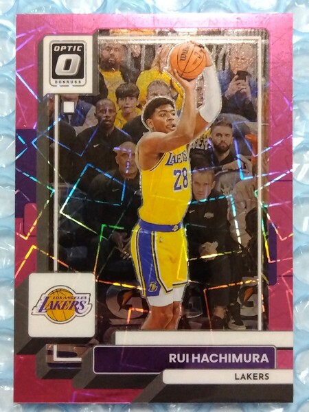 込即決 75枚限定 2022-23 Panini Donruss Optic Pink Velocity Prizm #170 Rui Hachimura 八村塁 ファーストレイカーユニ ピンクベロシティ