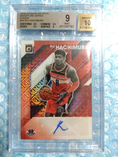 送料込即決 BGS鑑定品 2019-20 Panini Donruss Optic Signature Series Choice Prizm SS-RHM Rui Hachimura 八村塁 直筆サインカード