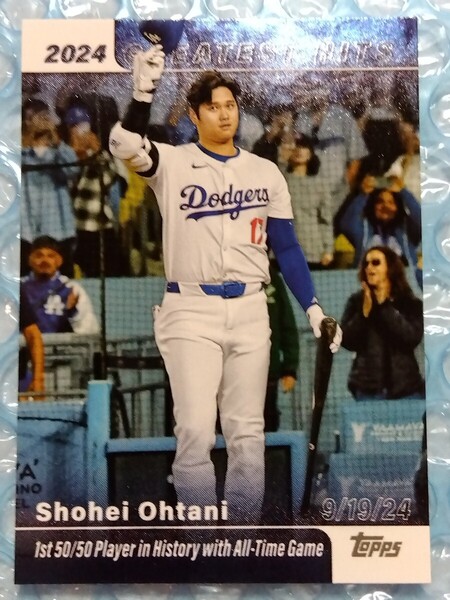 送料込即決 2025 Topps Series 1 2024 Greatest Hits GH-25 Shohei Ohtani 大谷翔平 フォイルカード ロサンゼルスドジャース 50/50 達成