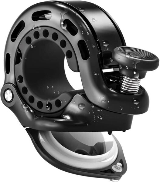 自転車 ベル AirTag用 サイクルベル リング型 隠れ式 軽量 大音量 爽やかな音色 アルミ合金