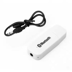 レシーバー ホワイト AUX Bluetooth ミュージック USB型 無線 ブルートゥース ワイヤレス USB ミュージック 車載 receiver 高品質 電源供給