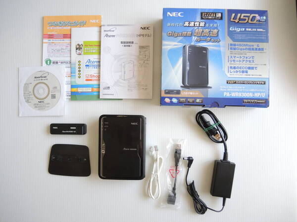 NEC ワイヤレス ブロードバンドルーター Aterm PA-WR9300N-HP/U USBスティックセット