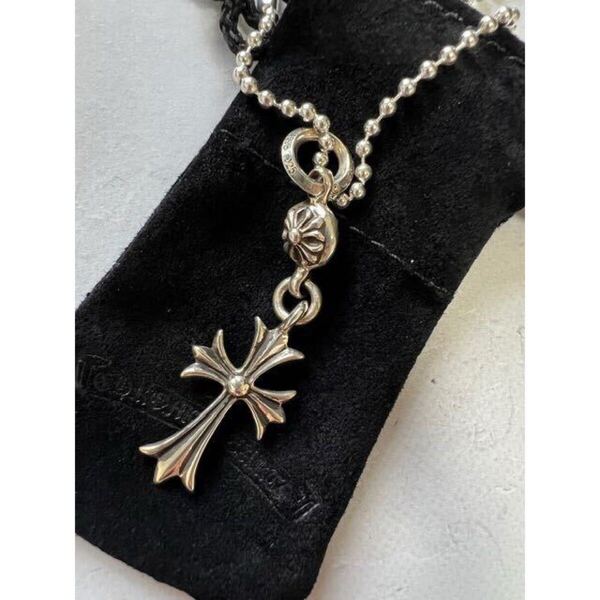 インボイス原本 クロムハーツ ワンボールタイニーchクロス ボールチェーンネックレス付き chrome hearts ダガー チャーム ペンダント 新品