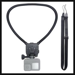 【開封のみ】FitStill ★POVマウントネックレスマウントGoPro用アクセサリー首掛けロック式ゴープロマウント形状自由変化縦様・横様撮影