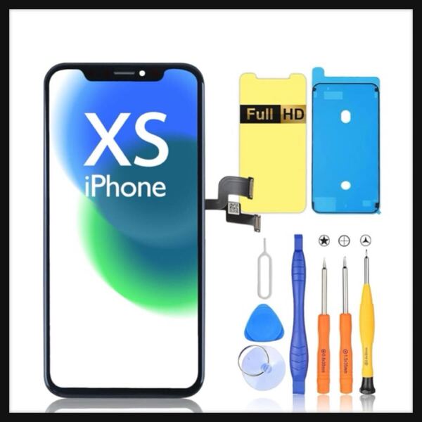 【開封のみ】Bokman -★iPhone XS 液晶パネル 5.8インチ LCD ディスプレイ 画面修理 交換 修理キット+保護フィルム+防水シール付き