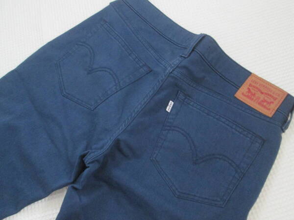 Levi's リーバイス ボーイフレンド ☆ W27/ウエスト約82cm ☆ 春夏向け ストレッチ カラーパンツ 綿ポリレーヨン ブルー系