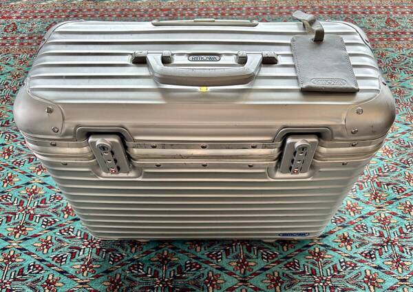送料無料 美品 リモワ トパーズ パイロット トローリー 青ロゴ RIMOWA TOPAS PILOT 928.50 廃版 スーツケース 2輪