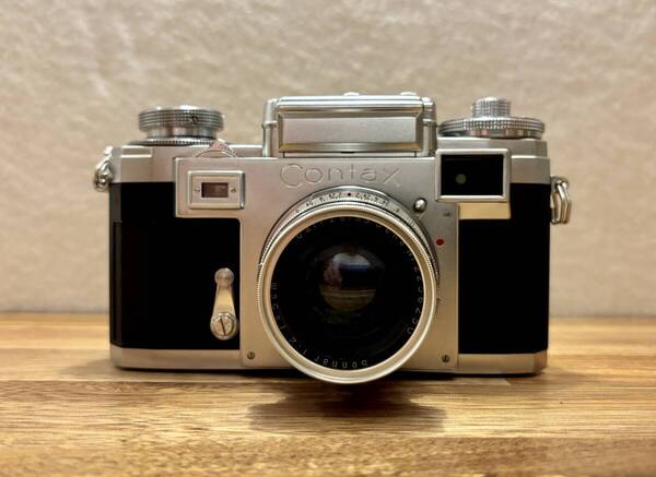 送料無料 コンタックスIIa カールツァイス・イエナ 製 ゾナー 50mm F2 付 Contax IIa with Carl Zeiss Jena Sonnar 2/50 現状品