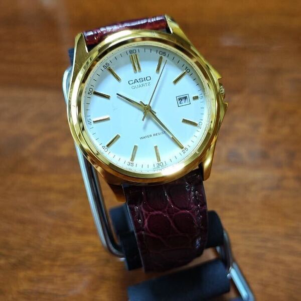 【新品・箱なし】カシオ CASIO クオーツ メンズ 腕時計 MTP-1183Q-7A ホワイト/ブラック