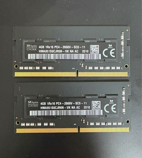 Apple MacMini 2018 附属メモリ 4GB×2=8GB PC4-2666V DDR4 SO-DIMM ノートPC用