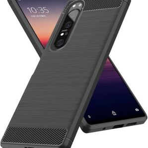 L11 Xperia 1 II 用ケース 耐衝撃 TPU 薄型 軽量 エクスペリア1 II SO-51A/SOG01 用カバー ワイヤレス充電 指紋防止 黄変防止ブラック