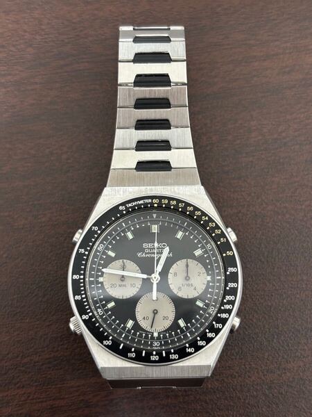 稼働品 SEIKO シンクロタイマー 7A28-7039 セイコー スピードマスター海外版 海外逆輸入 逆パンタ