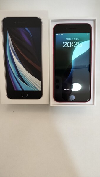 付属品あり!iPhone SE3 SIMフリー レッド