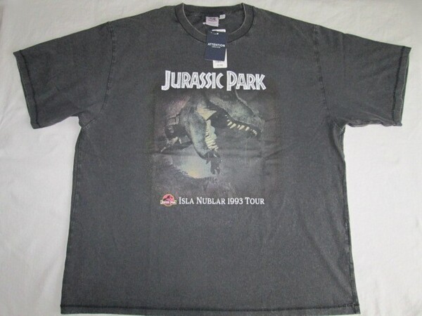★新品 2025年 GU ジーユー ウォッシュドグラフィックT(5分袖) MOVIE Tシャツ 3XL 映画 JURASSICPARK ジュラシックパーク T-レックス恐竜★