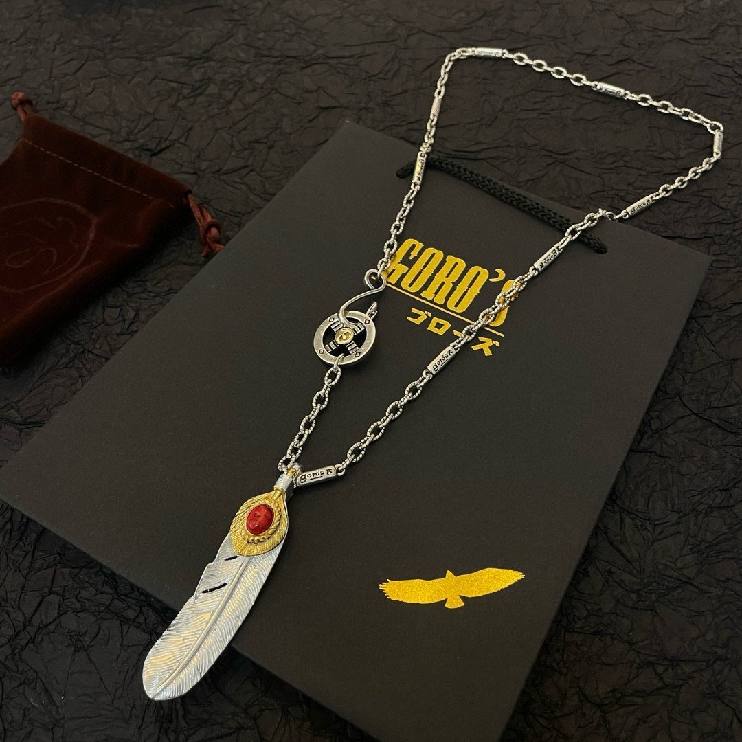【値引き】ゴローズ　シルバーネックレス　タタキ goro's タタキ 金付きメタル ゴローズ シルバー ネックレス