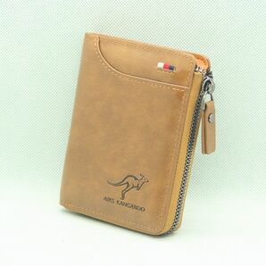 ◆◇ SALE ◇◆ 新品 カンガルー コンパクト メンズ 財布 二つ折り ブラウン 茶51 【メンズ レディース 入学 入社 新社会人 ブランド】