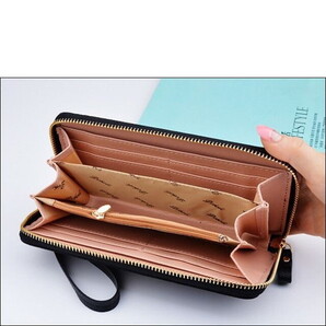 ■送料無料■ 新品 fengzhizi ジップアラウンド 長財布 グリーン 緑52 【メンズ レディース 入学 入社 新社会人 ブランド】