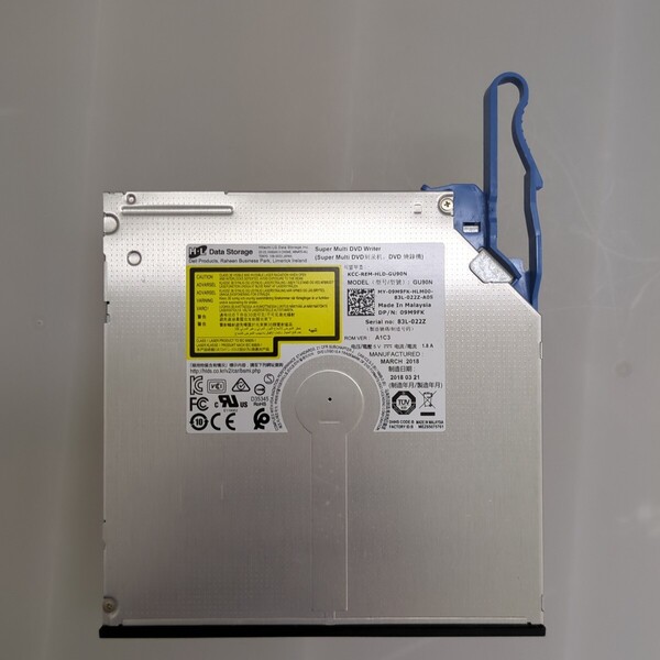 HLDS 9.5mm SATA DVDスーパーマルチドライブ GU90N 黒いベゼル OptiPlex7050MT 等 管PT23