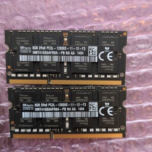 ノートPC用メモリ SK hynix HMT41GS6AFR8A-PB PC3L-12800 DDR3L-1600 8GB x2 動作品 中古 管GMD1