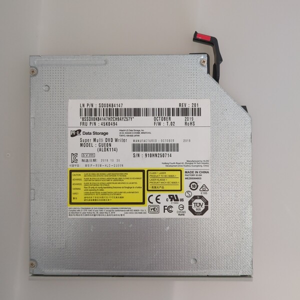 スーパーマルチDVDドライブ GUE1N GUE0N GUDON ALOK114 9.5mm SATA NEC Mate 2019年 ベゼル 白 管2MN