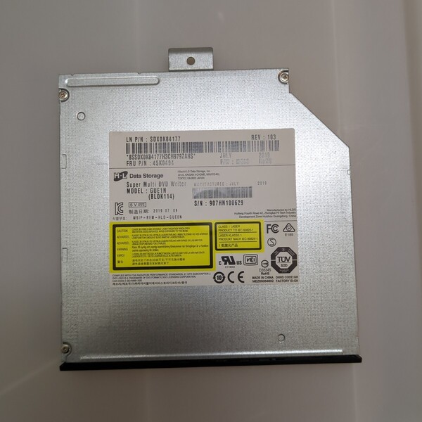 スーパーマルチDVDドライブ GUE1N BLOK114 9.5mm SATA Lenovo ThinkCentre M820z 2019年 管21HG