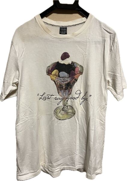 【送料無料】NUMBER (N)INE × EYESCREAM ナンバーナイン アイスクリーム ラストセイグッバイ Tシャツ 白 サイズ:4 アーカイブ
