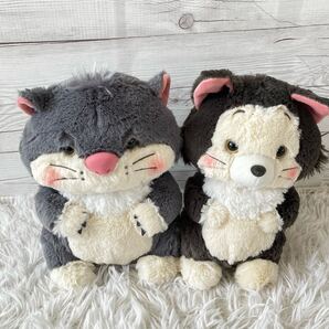 ディズニーキャラクター Aimery BIGぬいぐるみ ルシファー&フィガロ 2点セット ピノキオ シンデレラ 猫 22