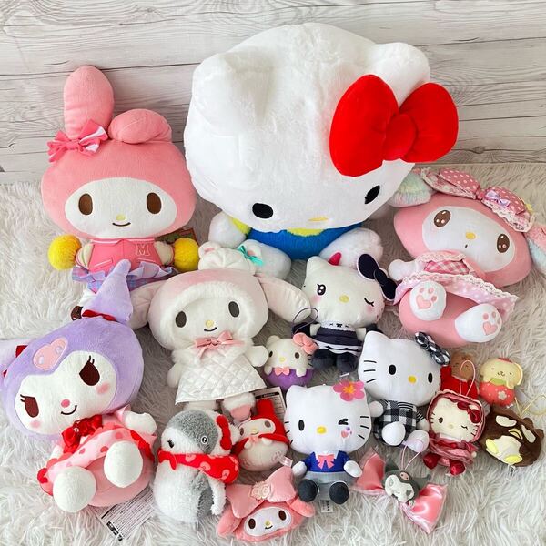 サンリオ マイメロディ ハローキテ クロミちゃん ポムポムプリン バツ丸 ぬいぐるみセット まとめ売り 17