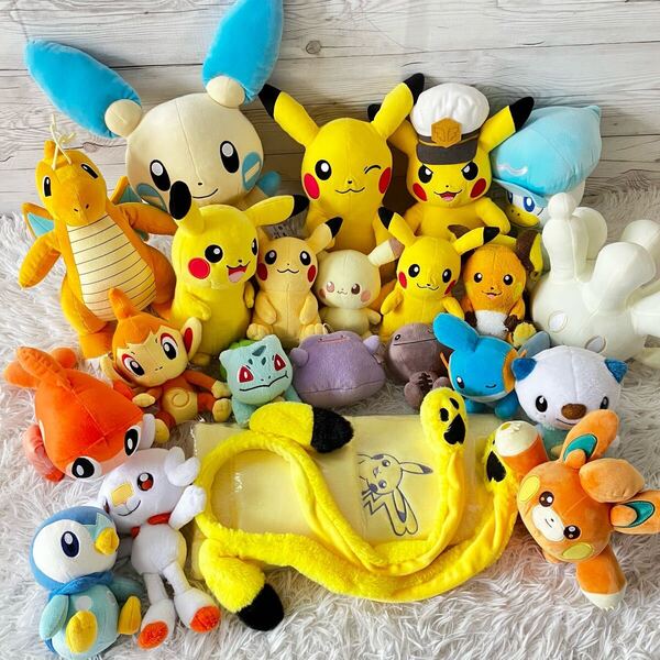 ポケットモンスター ぬいぐるみ 23点セット ポケモンセンター タカラトミー ピカチュウ 未開封トートバッグ カチューシャ 23
