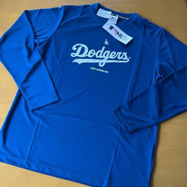 サイズM サラサラドライ長袖シャツ 新品 ロサンゼルス ドジャース MLB メジャーリーグ 大谷翔平 ブルー