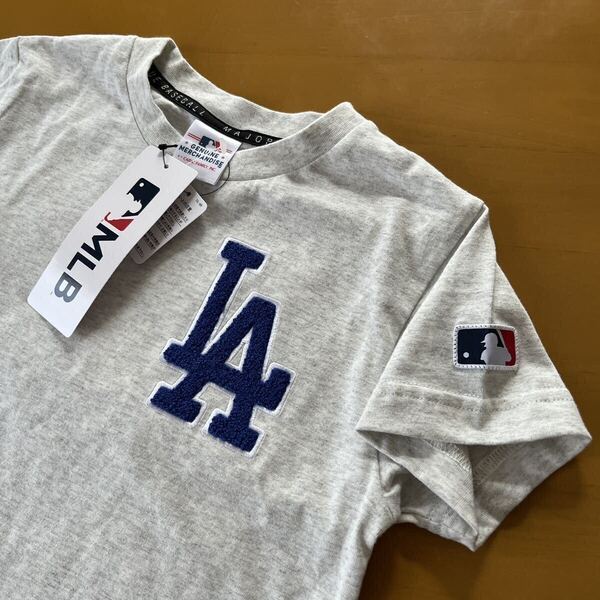 140 新品 半袖 Tシャツ ドジャース メジャーリーグ MLB 大谷翔平 キッズ オートミール