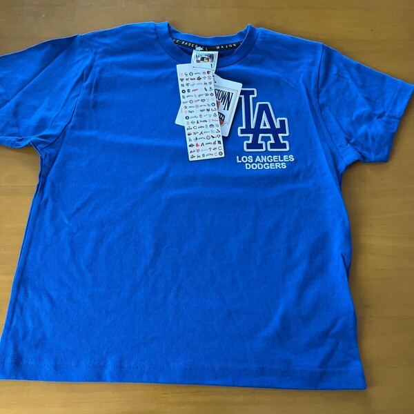 100 新品 半袖Tシャツ ドジャース メジャーリーグ MLB 大谷翔平 キッズ ブルー