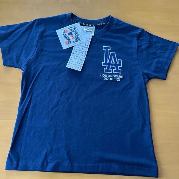120 新品 半袖Tシャツ ドジャース メジャーリーグ MLB 大谷翔平 キッズ ネイビー