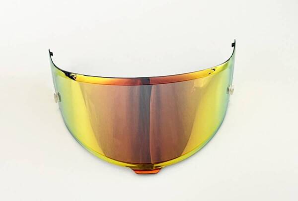S-001 SHOEI Z-8 X-15 X-Fifteen CWR-F2/R ミラーコーティングシールド レッド&ゴールド ティアオフボタン付き