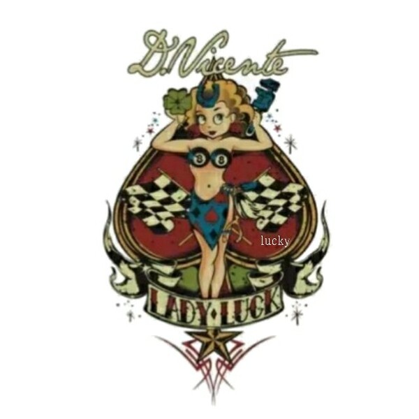 転写 ステッカー 車 カッティングステッカー シール シート デカール LADY LUCK 幸運の女神 Ed Roth バイク 装飾 luk296