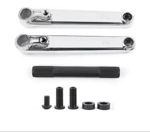 BMXクランクセット 19mm 純正48スプライン仕様 170mm 827g クロモリ色
